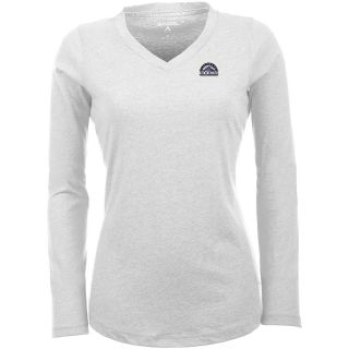 Antigua Colorado Rockies Womens Flip Long Sleeve V neck T Shirt   Size Large,