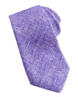 Mens Woven Fivefold Silk Tie, Purple   Isaia   Purple
