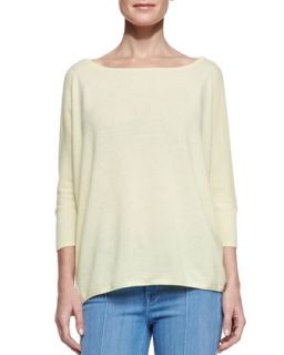 Womens Boat Neck Knit Pullover, Buttercup   Vince   Buttercup (SMALL)