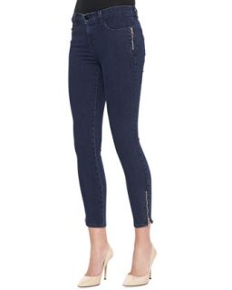 Womens Tali Cropped Zip Jeans, Blue Depth   J Brand Jeans   Blue depth (25)