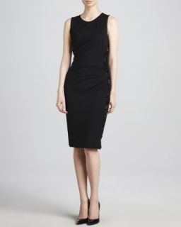 Womens Beaded Side Zip Sheath Dress, Black   Escada   Black (4)