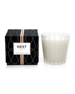 Vanilla Orchid & Almond 3 Wick Candle   Nest   White
