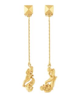 Golden Gemini Zodiac Earrings   Valentino   Gold