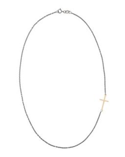 14k Gold Cross Charm Necklace, 16L   Mizuki   Gold (14k )