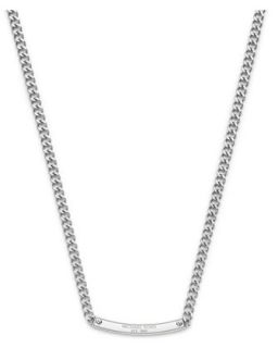 Reversible Logo Necklace, Silver Color   Michael Kors   Silver