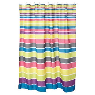 Multi colour striped shower curtain