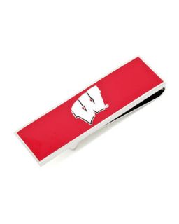 Mens Wisconsin Badgers Gameday Money Clip   Cufflinks   Red (ONE SIZE)