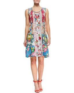 Womens Sunshine Embroidered Bias Cut Dress   Johnny Was Collection   Multi (X 