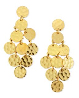 24k Gold Plated Shimmer Cascade Earrings   Stephanie Kantis   Gold (24K )