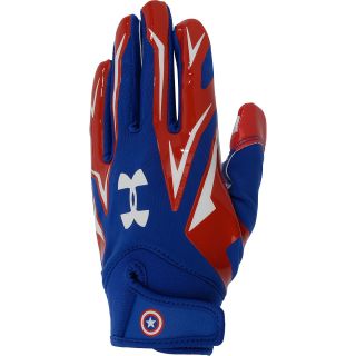 UNDER ARMOUR Boys Alter Ego Captain America F4 Football Gloves   Size L,