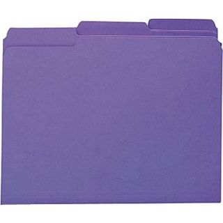Smead Colored Interior File Folders, Letter, Purple, 100/Box