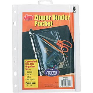 JM Zipper Ring Binder Pockets, 8 x 10 1/2