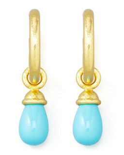 Turquoise Earring Pendants   Elizabeth Locke   Turquoise/Blue