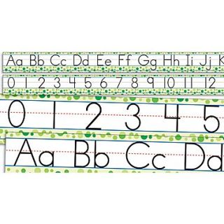 Scholastic Reading, Standard Manuscript Alphabet and Numbers 0 30 Bulletin Board