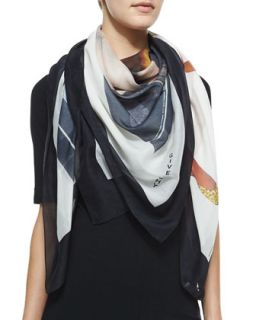 Fawn Scarf, Black/Multi   Givenchy   Multi colors