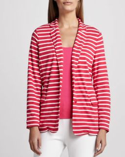 Striped Knit Jacket, Petite   Joan Vass