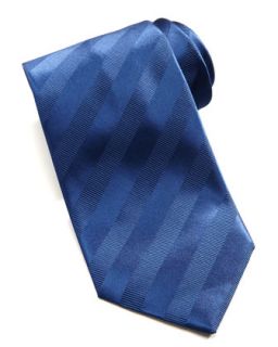 Mens Tonal Stripe Silk Tie, Navy   Brioni   Navy