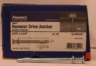 Powers Fasteners Spike 3/16" X 2 3/4" Hammer Drive Anchor