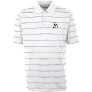 Antigua Miami Marlins Mens Deluxe Short Sleeve Polo   Size Large,