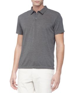Mens Short Sleeve Polo, Charcoal   Theory   Charcoal (LARGE)