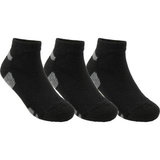 UNDER ARMOUR Youth HeatGear Trainer Low Cut Socks   3 Pack   Size Small, Black
