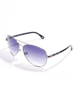 Karmen Aviator Sunglasses   Michael Kors   Light gunmetal