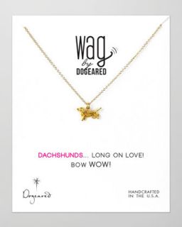 14k Vermeil Dachshund Dog Necklace   Dogeared   Gold (14k )