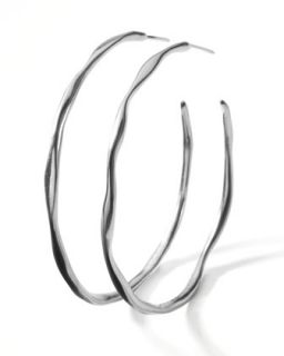 Silver Squiggle Hoop Earrings, Large   Ippolita   Silver (LARGE )