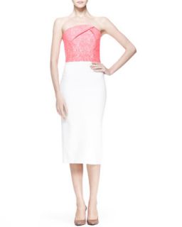 Womens Electra Lace Top Dress   Roland Mouret   Pink/White (8/4)
