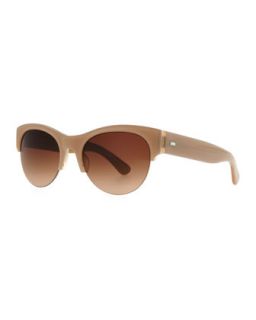 Louella Rimless Sunglasses, Beige   Oliver Peoples   Beige (ONE SIZE)