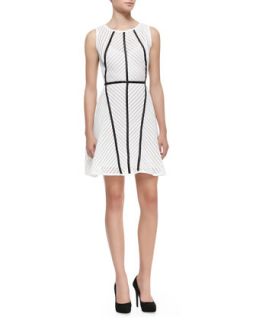 Womens Knit Architectural Seam Dress   Milly   White (6)