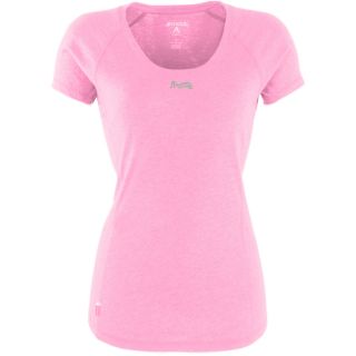 Antigua Atlanta Braves Womens Pep Shirt   Size Large, Mid Pink Heather (ANT