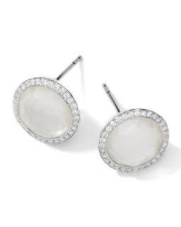 Stella Stud Earrings in Mother of Pearl Doublet with Diamonds   Ippolita  