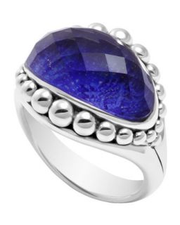 Silver Maya Lapis East West Dome Ring   Lagos   Silver (7)