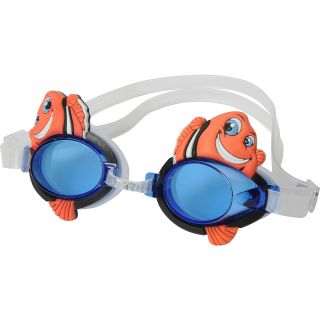 TYR Boys Charactyrs Happy Fish Goggles, Hot Orange