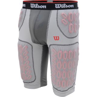 WILSON Adult GST 5 Pad Football Shorts   Size Medium, Silver