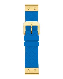 22mm Turquoise Woven Silicone Strap, Golden   Brera   Turquoise (22mm )