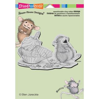 Stampendous House Mouse Cling Rubber Stamp 5.5inx4.5in Sheet cupcake Belly
