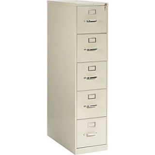 HON 210 Series Vertical File Cabinet, 28 1/2 5 Drawer, Letter Size, Putty