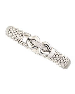 Derby Pave Diamond Rope Bracelet, 9mm   Lagos   Silver