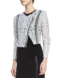 Womens Colletta Embroidered Lace Jacket   Nha Khanh   Dove/White (8)