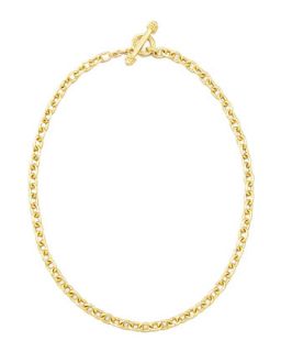 Orvieto 19k Gold Link Necklace, 17L   Elizabeth Locke   Gold (19k )