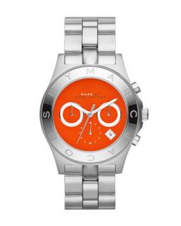 Blade Stainless Steel Chronograph Watch with Red Dial   MARC by Marc Jacobs  