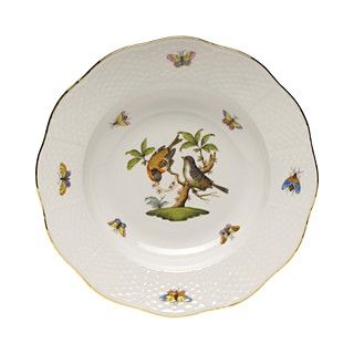 Herend Rothschild Bird Rimmed Soup Bowl, Motif #12's