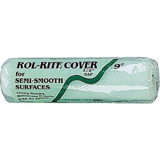 Rol Rite 9 in Polyester Fabric Paint Roller Cover, 1/4 in (L) Nap