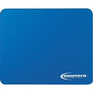 Innovera Natural Rubber Mouse Pad, Nonskid Base, Blue, 7 1/2(D)