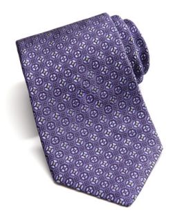 Mens Pentagon Neat Silk Tie, Purple   Robert Graham   Purple