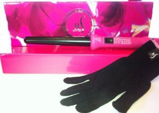 Herstyler Grande Pink Hair Professional Curling Iron (Pink Handle, Black Rod) Health & Personal Care