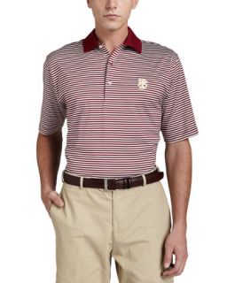Mens Florida State Gameday College Shirt Polo, Striped   Peter Millar  