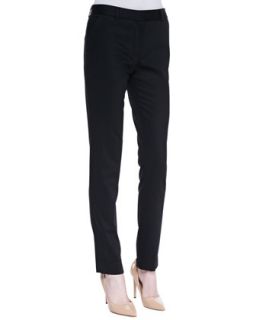 Womens Flat Front Fitted Pants, Black   THE ROW   Black (12)